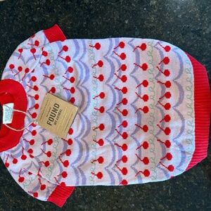 Anthropologie Fairisle Cherry Pet Sweater
